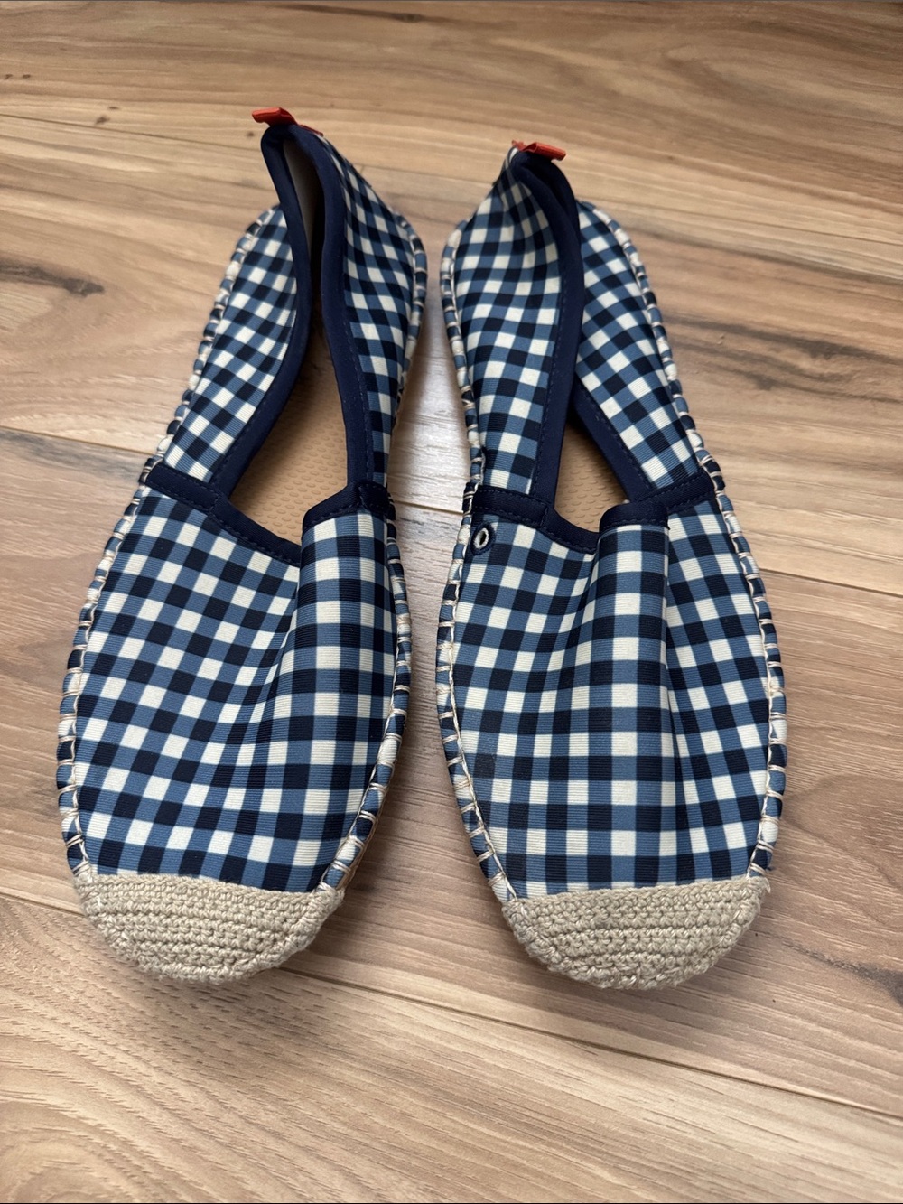 Seastar Beachwear Navy Gingham Women’s Slip-On Espadrilles
